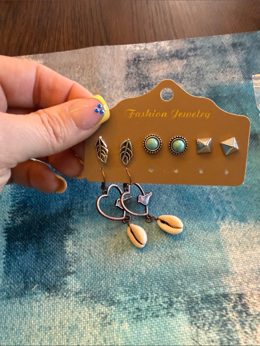 Assorted Boho Turquoise & Silver Earrings Set - Picture 7 of 9